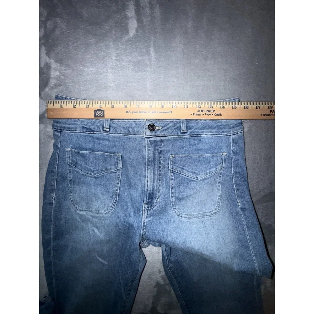 VERONICA BEARD Beverly Sz 30 High Rise Skinny Flare Jeans Silver Surfer Boho‎